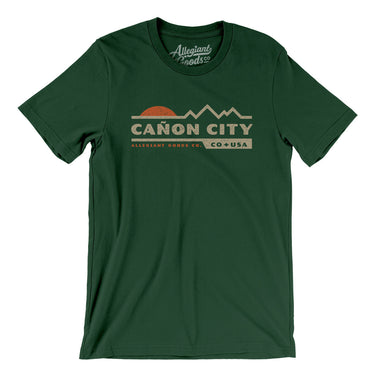Cañon City Mountain Sunset Men/Unisex T-Shirt-Forest-Allegiant Goods Co. Vintage Sports Apparel
