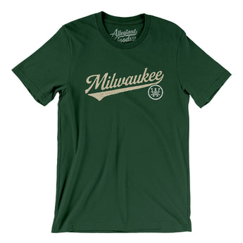 Milwaukee Vintage Script Men/Unisex T-Shirt-Forest-Allegiant Goods Co. Vintage Sports Apparel