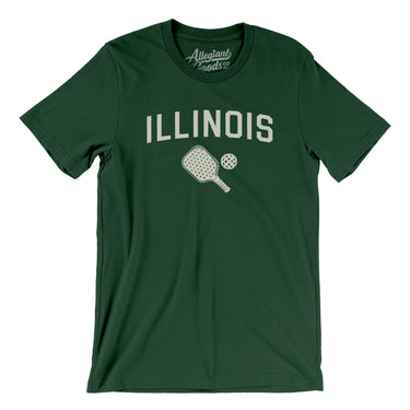 Illinois Pickleball Men/Unisex T-Shirt-Forest-Allegiant Goods Co. Vintage Sports Apparel