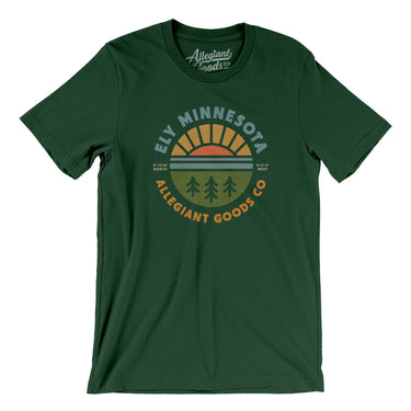 Ely Minnesota Retro Badge Men/Unisex T-Shirt-Forest-Allegiant Goods Co. Vintage Sports Apparel