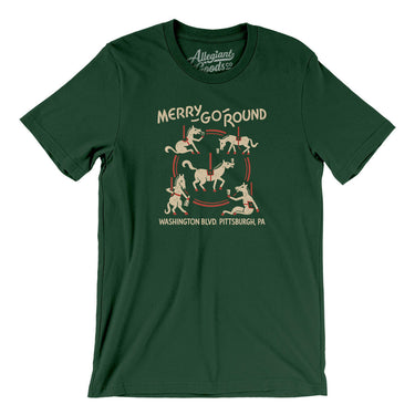 Merry Go Round Pittsburgh Men/Unisex T-Shirt-Forest-Allegiant Goods Co. Vintage Sports Apparel