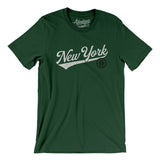 New York Vintage Script Men/Unisex T-Shirt-Forest-Allegiant Goods Co. Vintage Sports Apparel