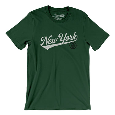 New York Vintage Script Men/Unisex T-Shirt-Forest-Allegiant Goods Co. Vintage Sports Apparel