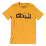 Santa Fe Mountain Sunset Men/Unisex T-Shirt-Gold-Allegiant Goods Co. Vintage Sports Apparel