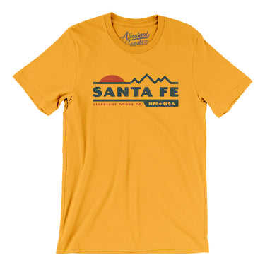 Santa Fe Mountain Sunset Men/Unisex T-Shirt-Gold-Allegiant Goods Co. Vintage Sports Apparel