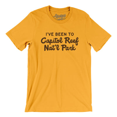 I've Been To Capitol Reef National Park Men/Unisex T-Shirt-Gold-Allegiant Goods Co. Vintage Sports Apparel