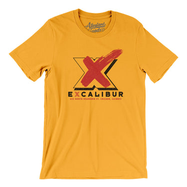 Excalibur Chicago Men/Unisex T-Shirt-Gold-Allegiant Goods Co. Vintage Sports Apparel