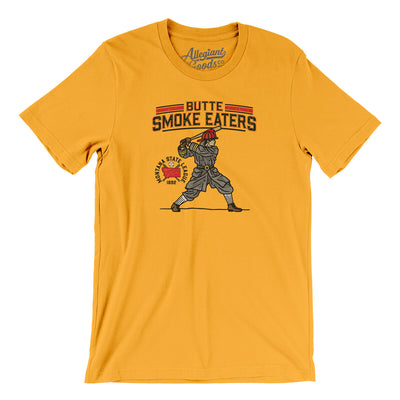 Butte Smoke Eaters Men/Unisex T-Shirt-Gold-Allegiant Goods Co. Vintage Sports Apparel