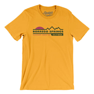 Borrego Springs Mountain Sunset Men/Unisex T-Shirt-Gold-Allegiant Goods Co. Vintage Sports Apparel