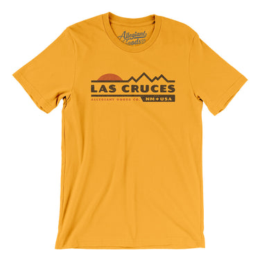 Las Cruces Mountain Sunset Men/Unisex T-Shirt-Gold-Allegiant Goods Co. Vintage Sports Apparel