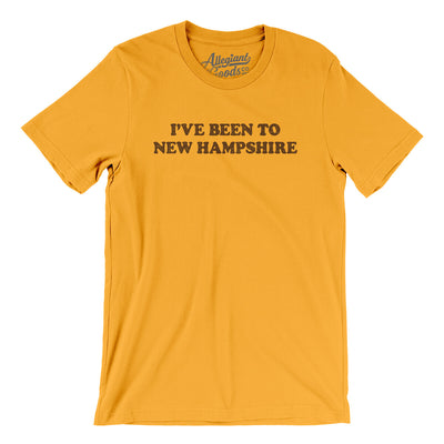 I've Been To New Hampshire Men/Unisex T-Shirt-Gold-Allegiant Goods Co. Vintage Sports Apparel