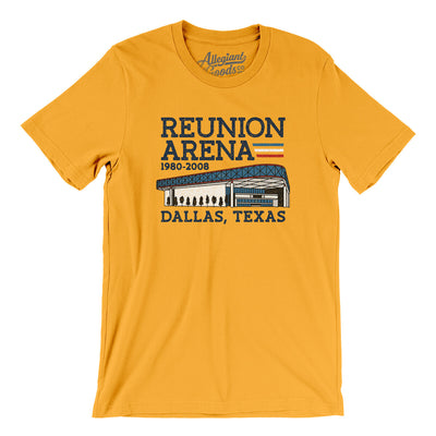 Reunion Arena Men/Unisex T-Shirt-Gold-Allegiant Goods Co. Vintage Sports Apparel