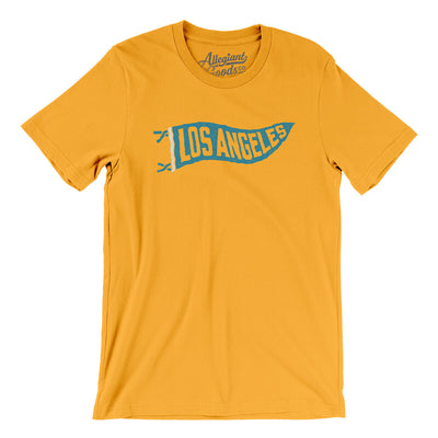 Los Angeles Pennant Men/Unisex T-Shirt-Gold-Allegiant Goods Co. Vintage Sports Apparel