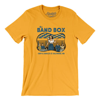 The Band Box Baltimore Men/Unisex T-Shirt-Gold-Allegiant Goods Co. Vintage Sports Apparel
