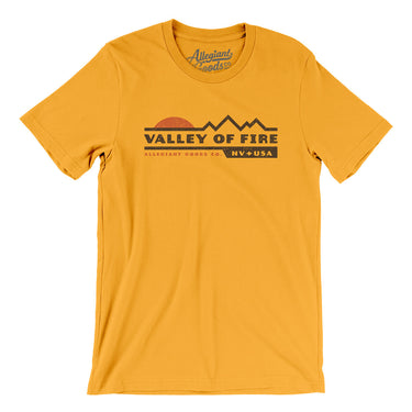 Valley Of Fire Sunset Men/Unisex T-Shirt-Gold-Allegiant Goods Co. Vintage Sports Apparel
