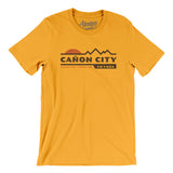Cañon City Mountain Sunset Men/Unisex T-Shirt-Gold-Allegiant Goods Co. Vintage Sports Apparel