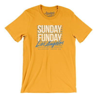 Sunday Funday Los Angeles Men/Unisex T-Shirt-Gold-Allegiant Goods Co. Vintage Sports Apparel