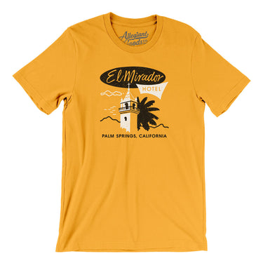 El Mirador Hotel Palm Springs Men/Unisex T-Shirt-Gold-Allegiant Goods Co. Vintage Sports Apparel