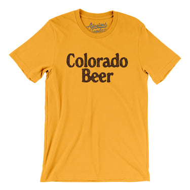 Colorado Beer Men/Unisex T-Shirt-Gold-Allegiant Goods Co. Vintage Sports Apparel