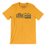 Lone Pine Mountain Sunset Men/Unisex T-Shirt-Gold-Allegiant Goods Co. Vintage Sports Apparel