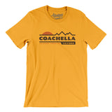 Coachella Mountain Sunset Men/Unisex T-Shirt-Gold-Allegiant Goods Co. Vintage Sports Apparel