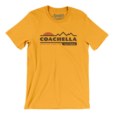 Coachella Mountain Sunset Men/Unisex T-Shirt-Gold-Allegiant Goods Co. Vintage Sports Apparel