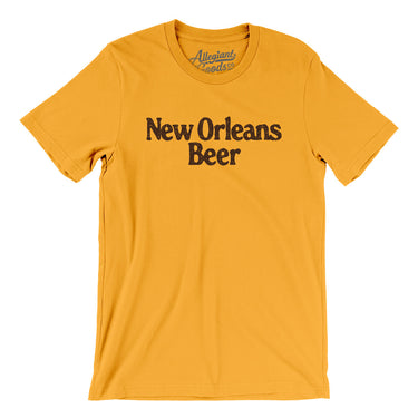 New Orleans Beer Men/Unisex T-Shirt-Gold-Allegiant Goods Co. Vintage Sports Apparel