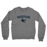 Sheboygan Pickleball Midweight French Terry Crewneck Sweatshirt-Graphite Heather-Allegiant Goods Co. Vintage Sports Apparel