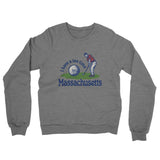 I Have A Tee Time In Massachusetts Midweight French Terry Crewneck Sweatshirt-Graphite Heather-Allegiant Goods Co. Vintage Sports Apparel