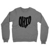 Ohio State Shape Text Midweight French Terry Crewneck Sweatshirt-Graphite Heather-Allegiant Goods Co. Vintage Sports Apparel