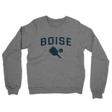 Boise Pickleball Midweight French Terry Crewneck Sweatshirt-Graphite Heather-Allegiant Goods Co. Vintage Sports Apparel