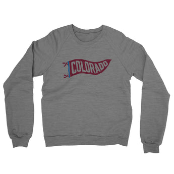 Colorado Pennant Midweight French Terry Crewneck Sweatshirt-Allegiant Goods Co. Vintage Sports Apparel