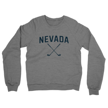Nevada Golf Midweight French Terry Crewneck Sweatshirt-Graphite Heather-Allegiant Goods Co. Vintage Sports Apparel