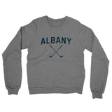 Albany Golf Midweight French Terry Crewneck Sweatshirt-Graphite Heather-Allegiant Goods Co. Vintage Sports Apparel