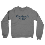 Cleveland's Number 1 Fan Midweight French Terry Crewneck Sweatshirt-Graphite Heather-Allegiant Goods Co. Vintage Sports Apparel