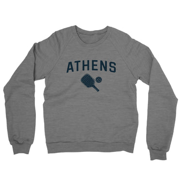Athens Pickleball Midweight French Terry Crewneck Sweatshirt-Graphite Heather-Allegiant Goods Co. Vintage Sports Apparel