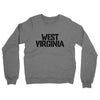 West Virginia Military Stencil Midweight French Terry Crewneck Sweatshirt-Graphite Heather-Allegiant Goods Co. Vintage Sports Apparel
