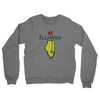 Illinois Golf Midweight French Terry Crewneck Sweatshirt-Graphite Heather-Allegiant Goods Co. Vintage Sports Apparel