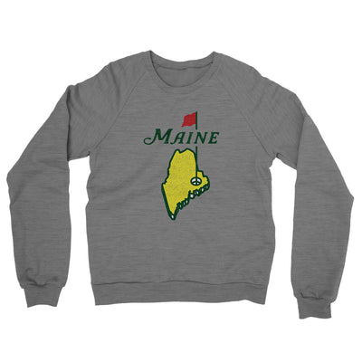 Maine Golf Midweight French Terry Crewneck Sweatshirt-Graphite Heather-Allegiant Goods Co. Vintage Sports Apparel