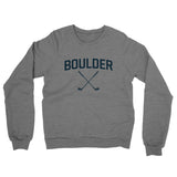 Boulder Golf Midweight French Terry Crewneck Sweatshirt-Graphite Heather-Allegiant Goods Co. Vintage Sports Apparel