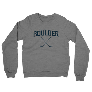 Boulder Golf Midweight French Terry Crewneck Sweatshirt-Graphite Heather-Allegiant Goods Co. Vintage Sports Apparel