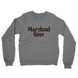 Maryland Beer Midweight French Terry Crewneck Sweatshirt-Graphite Heather-Allegiant Goods Co. Vintage Sports Apparel