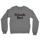 Orlando Beer Midweight French Terry Crewneck Sweatshirt-Graphite Heather-Allegiant Goods Co. Vintage Sports Apparel