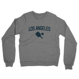 Los Angeles Pickleball Midweight French Terry Crewneck Sweatshirt-Graphite Heather-Allegiant Goods Co. Vintage Sports Apparel