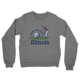 I Have A Tee Time In Illinois Midweight French Terry Crewneck Sweatshirt-Graphite Heather-Allegiant Goods Co. Vintage Sports Apparel