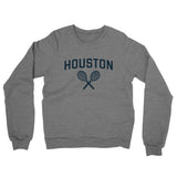 Houston Tennis Midweight French Terry Crewneck Sweatshirt-Graphite Heather-Allegiant Goods Co. Vintage Sports Apparel