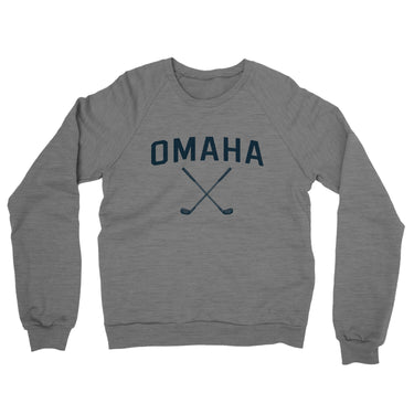 Omaha Golf Midweight French Terry Crewneck Sweatshirt-Graphite Heather-Allegiant Goods Co. Vintage Sports Apparel
