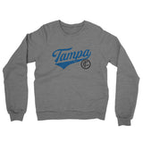 Tampa Vintage Script Midweight French Terry Crewneck Sweatshirt-Graphite Heather-Allegiant Goods Co. Vintage Sports Apparel