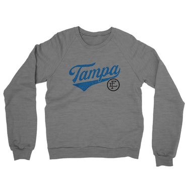 Tampa Vintage Script Midweight French Terry Crewneck Sweatshirt-Graphite Heather-Allegiant Goods Co. Vintage Sports Apparel