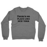 There's No Place Like New York Midweight French Terry Crewneck Sweatshirt-Graphite Heather-Allegiant Goods Co. Vintage Sports Apparel